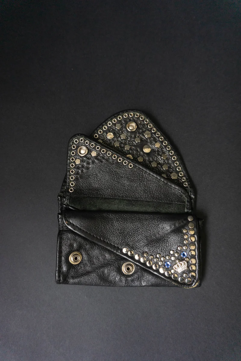 Vintage Leder Portmonnaie Nieten 80s Kolster