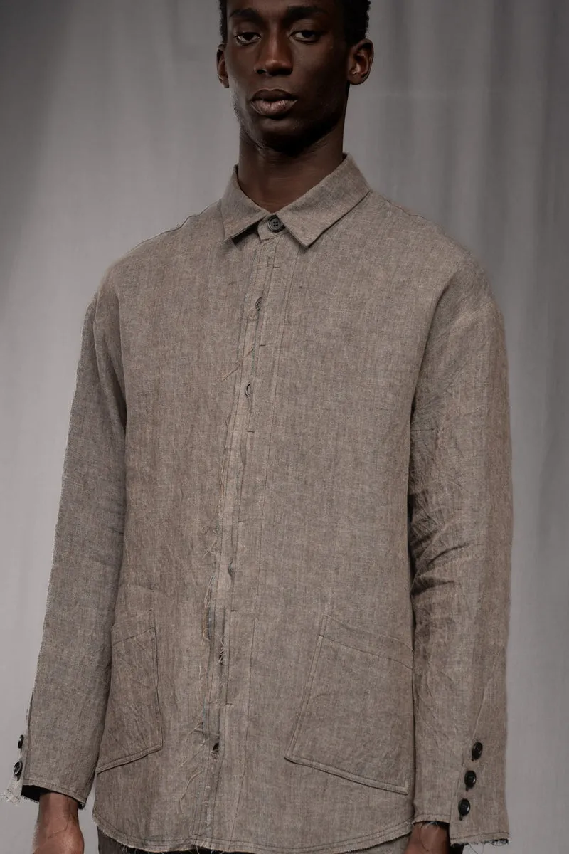 eigensinnig wien | GroTho | Designer-Sommeranzug für Herren aus Leinen mit Overshirt und schmaler Hose