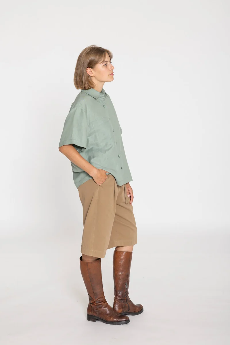 No94 Hemdbluse Heeb kurzarm unisex