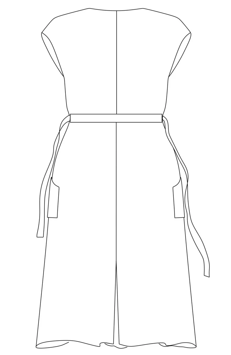 No73 Kleid Kieras mit Patte und Taschen