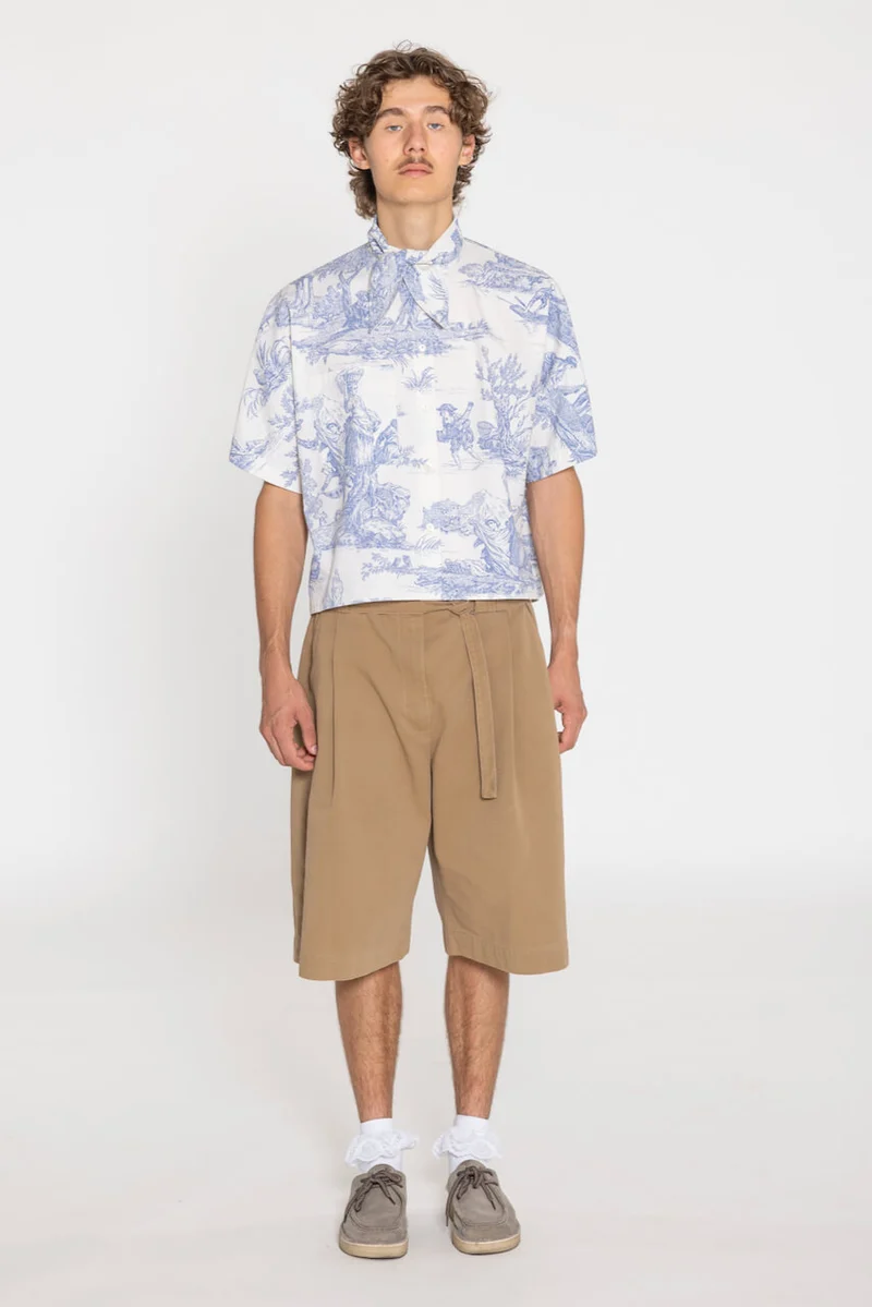 No92 Schluppenbluse Scherrer mit T-Ärmel unisex
