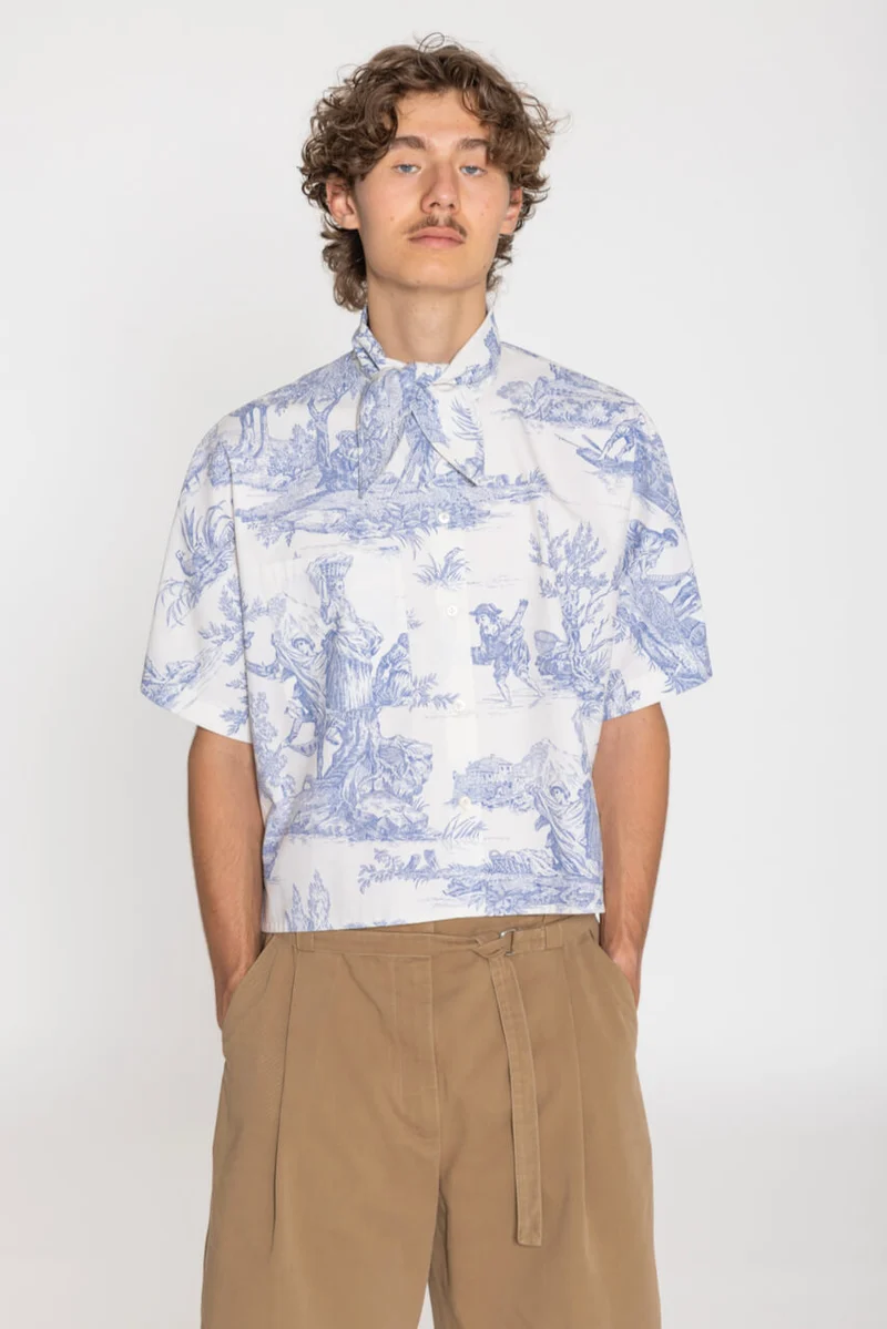 No92 Schluppenbluse Scherrer mit T-Ärmel unisex