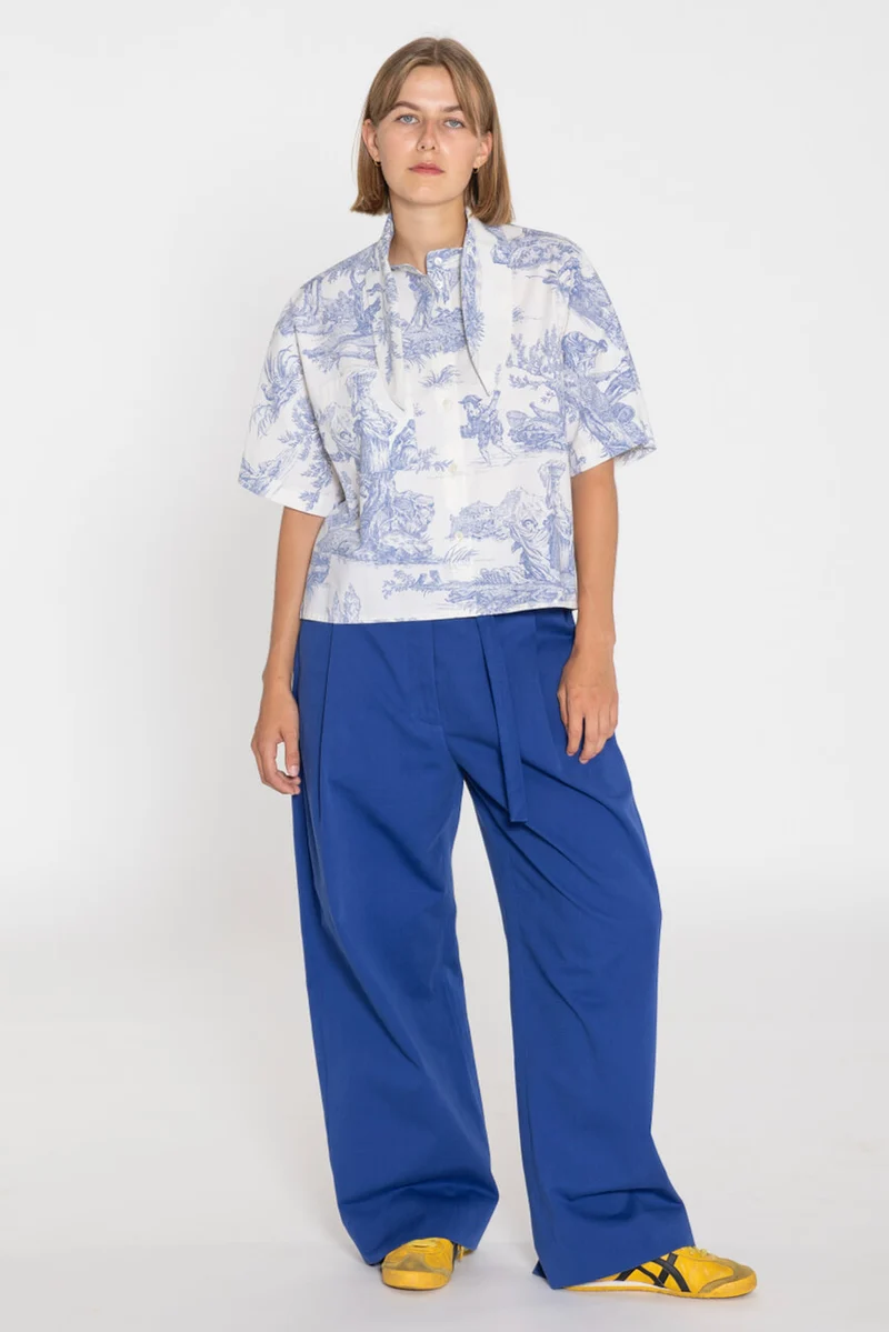 No92 Schluppenbluse Scherrer mit T-Ärmel unisex
