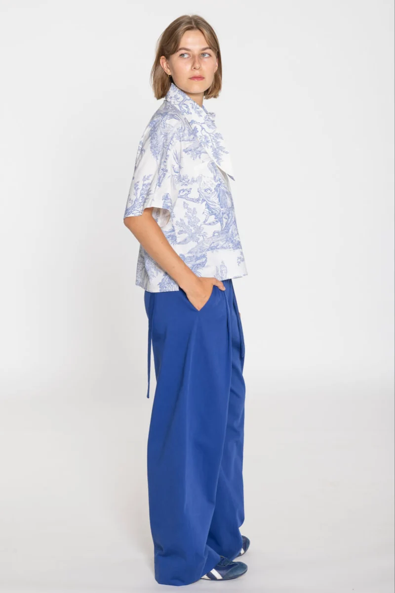 No92 Schluppenbluse Scherrer mit T-Ärmel unisex