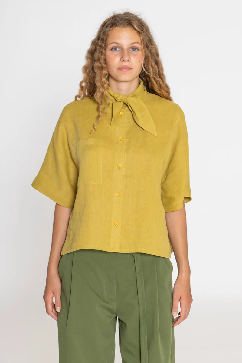 No92 Schluppenbluse Scherrer mit T-Ärmel unisex