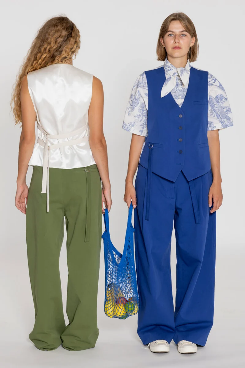 No86 Weste Weyers mit Bänder unisex