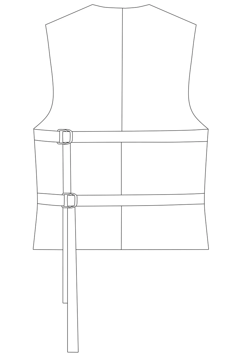 No86 Weste Weyers mit Bänder unisex