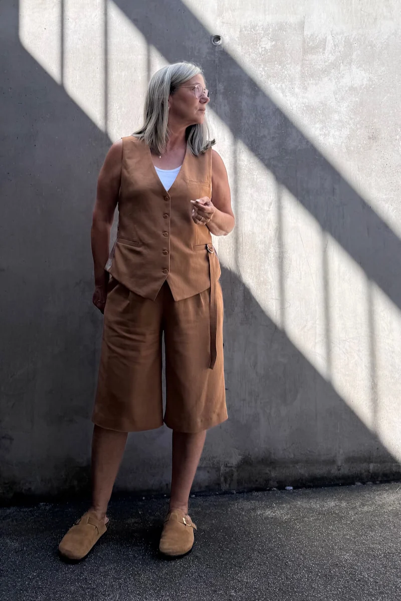 No86 Weste Weyers mit Bänder unisex