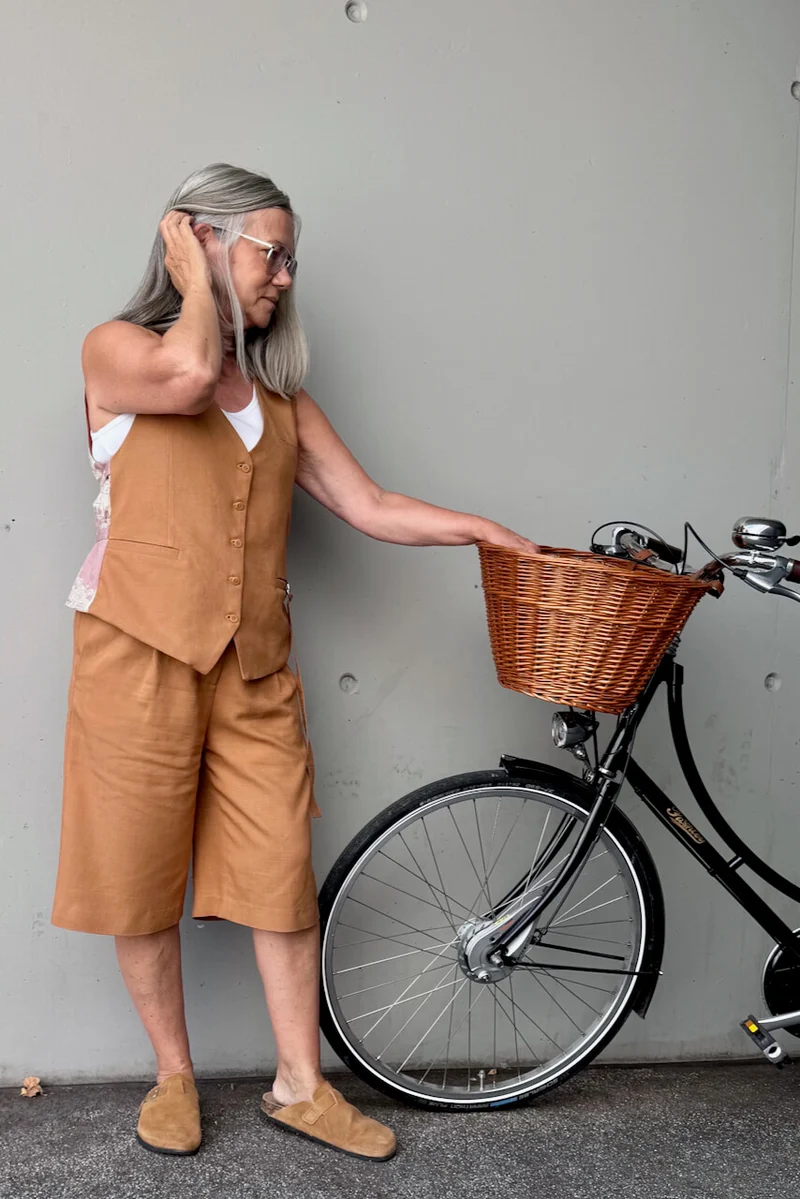 No86 Weste Weyers mit Bänder unisex