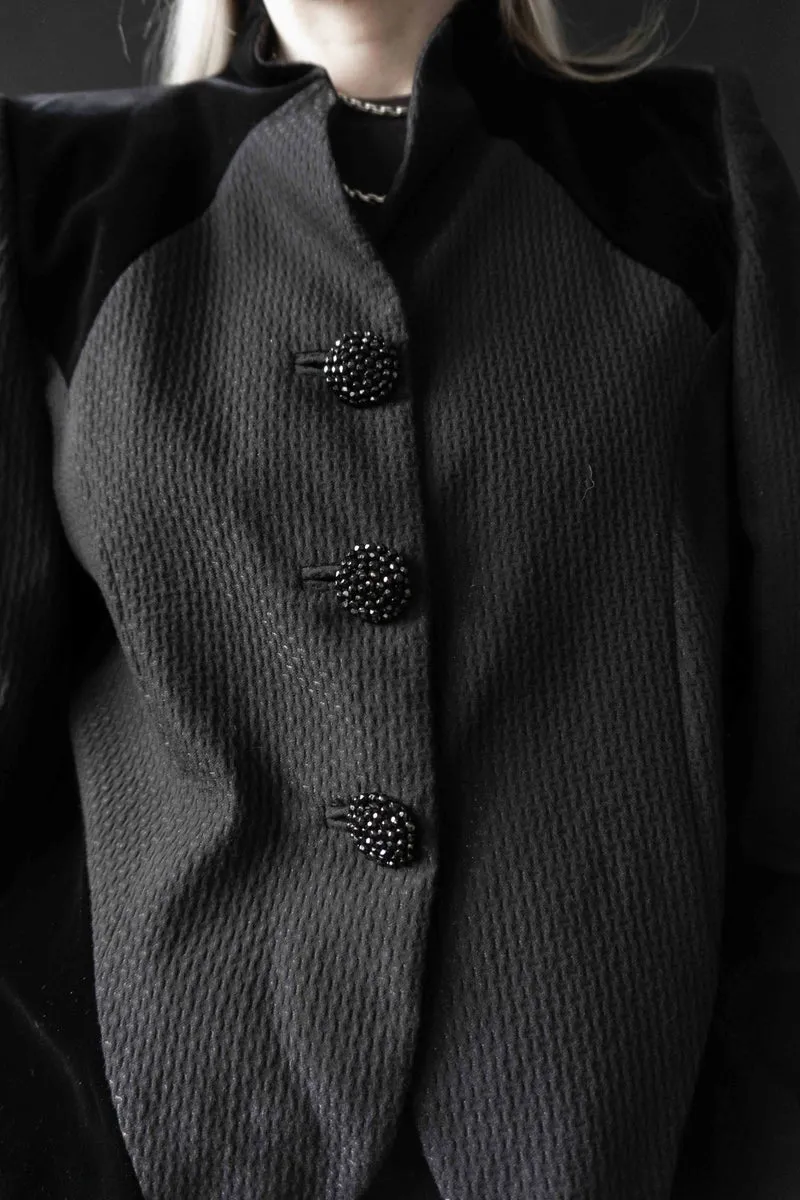 Vintage Giorgio Armani Blazer Schwarz, M–L
