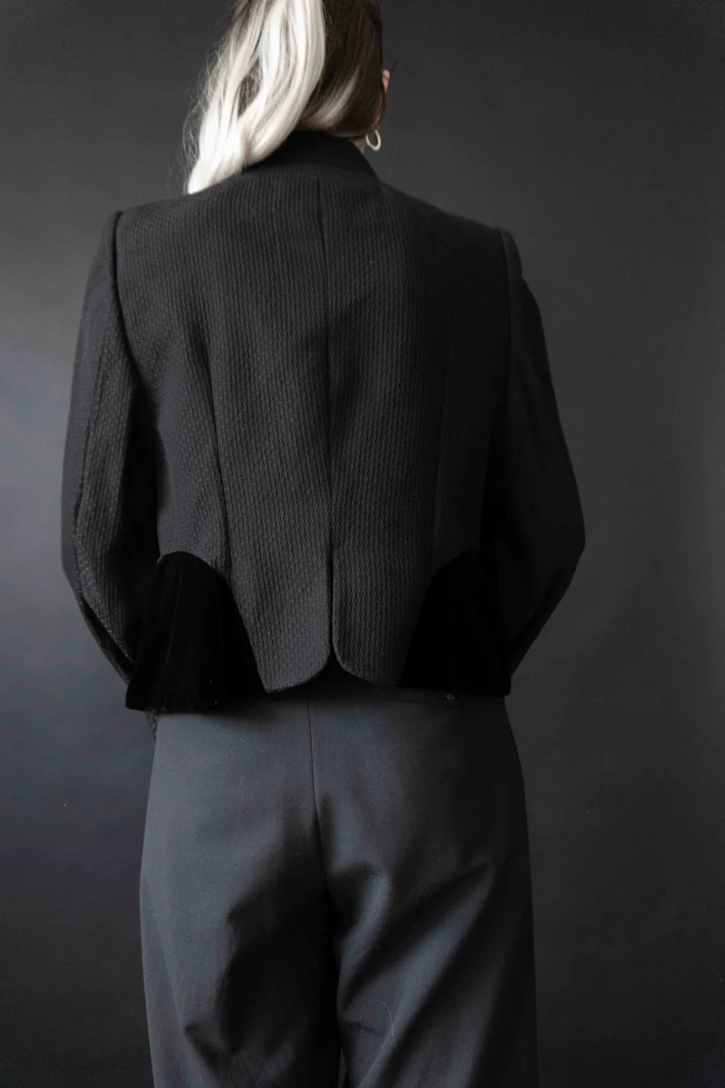 Vintage Giorgio Armani Blazer Schwarz, M–L