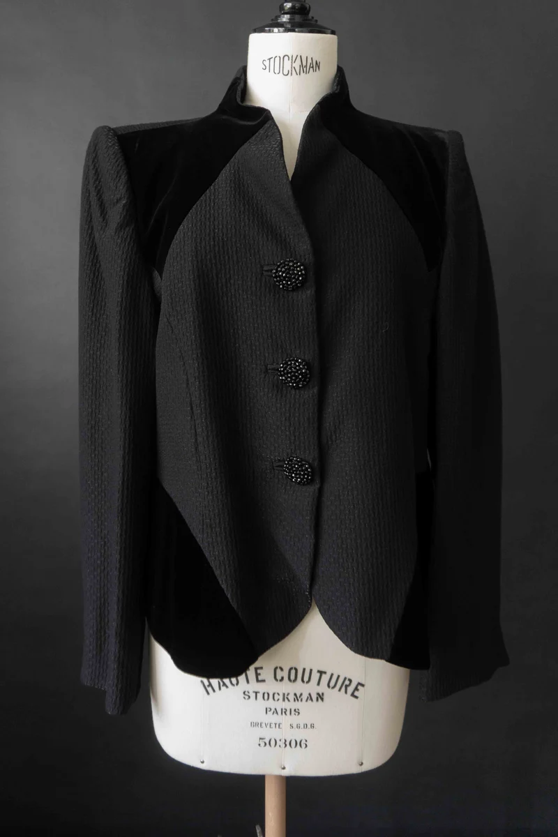 Vintage Giorgio Armani Blazer Schwarz, M–L