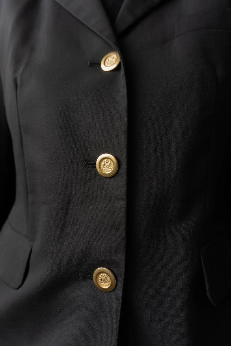 Blazer Schwarz Schurwolle S–M