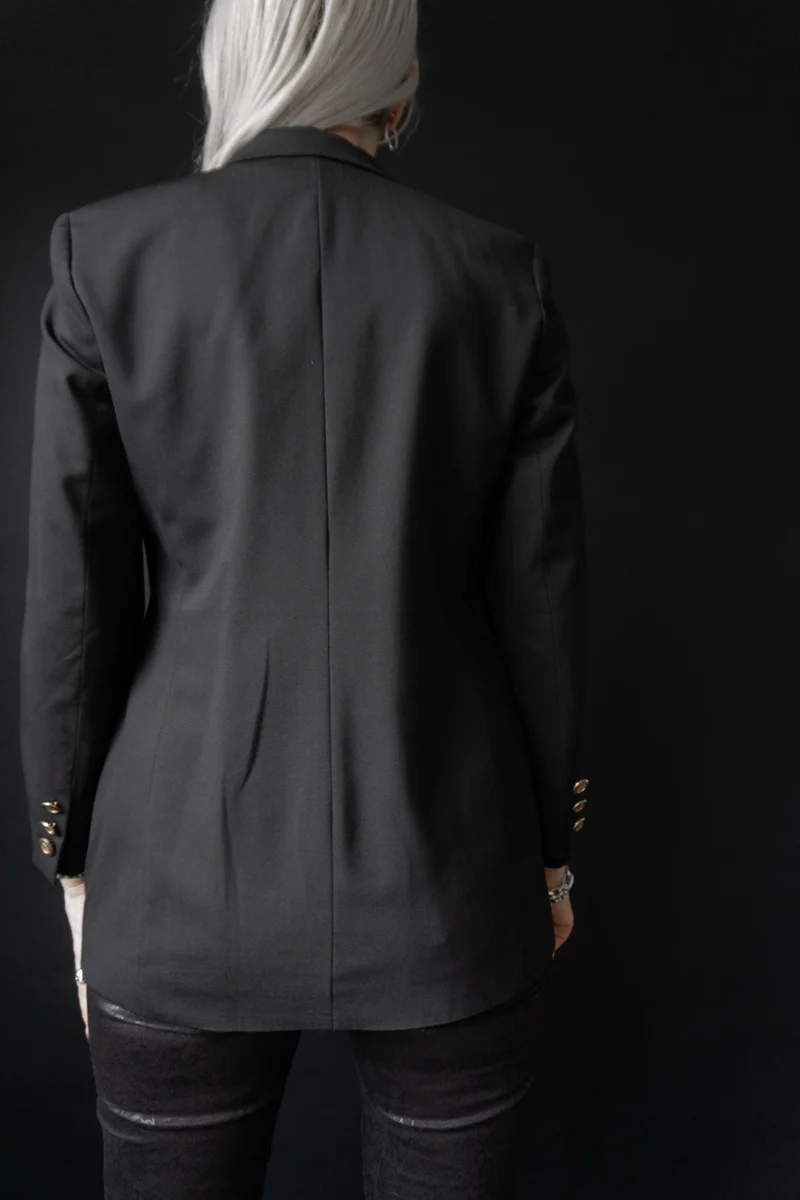 Blazer Schwarz Schurwolle S–M