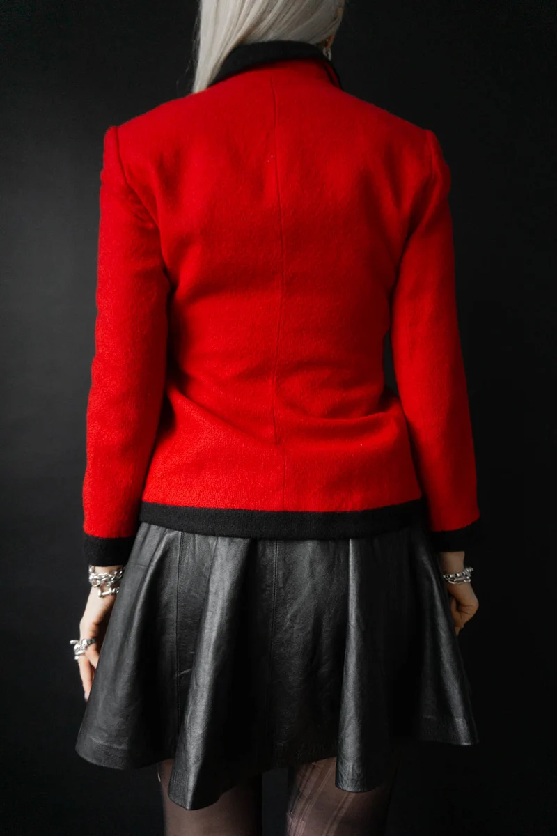Vintage 80s Napoleon Blazer Rot, M