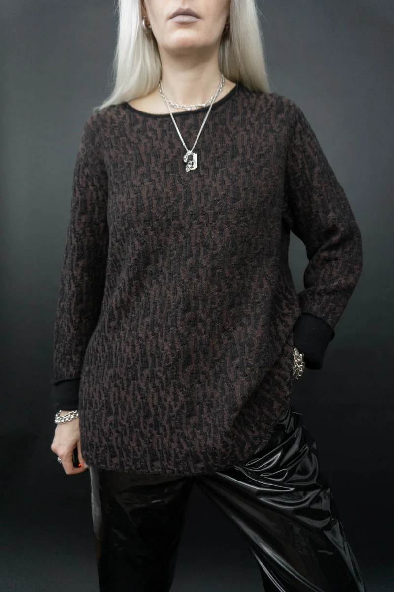 Pullover Animalprint Schwarz