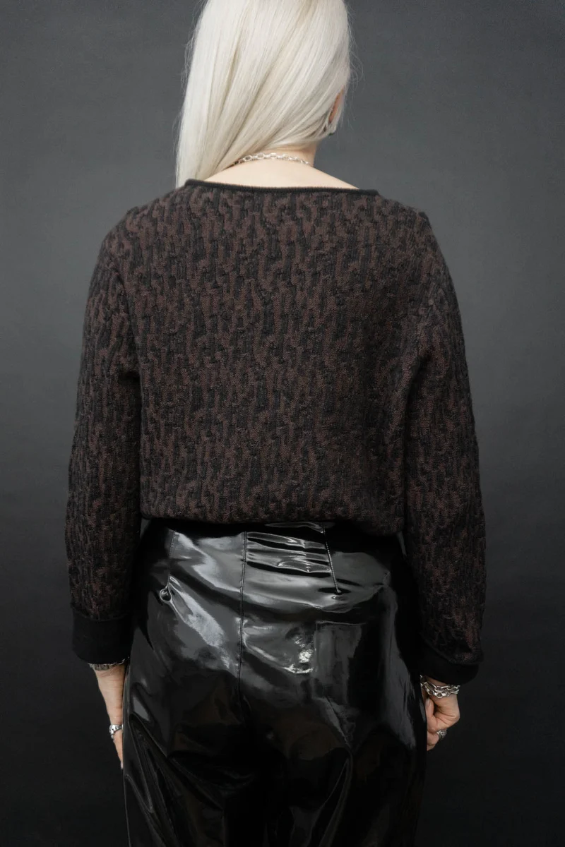 Pullover Animalprint Schwarz