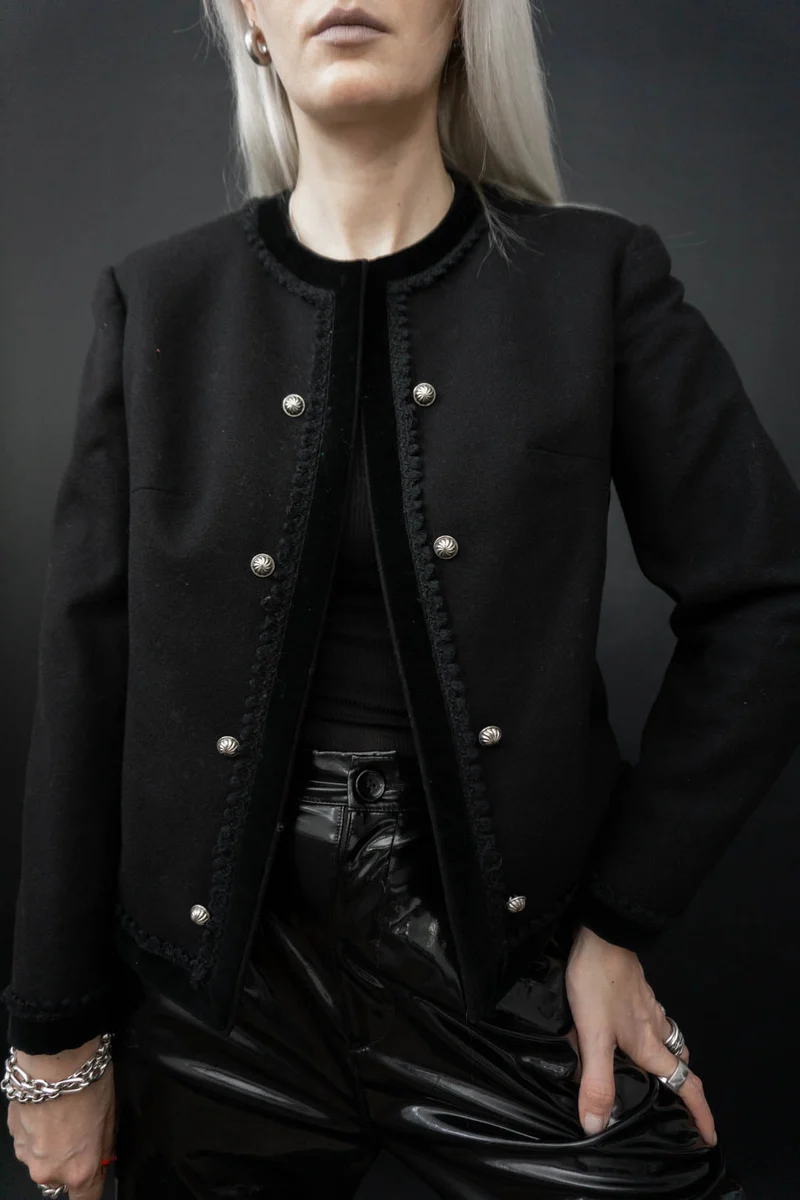 80s BOGNER Blazer Schwarz M-L