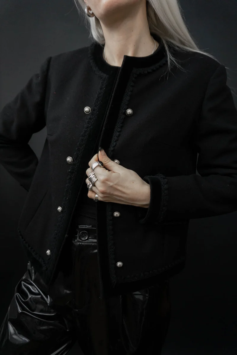 80s BOGNER Blazer Schwarz M-L