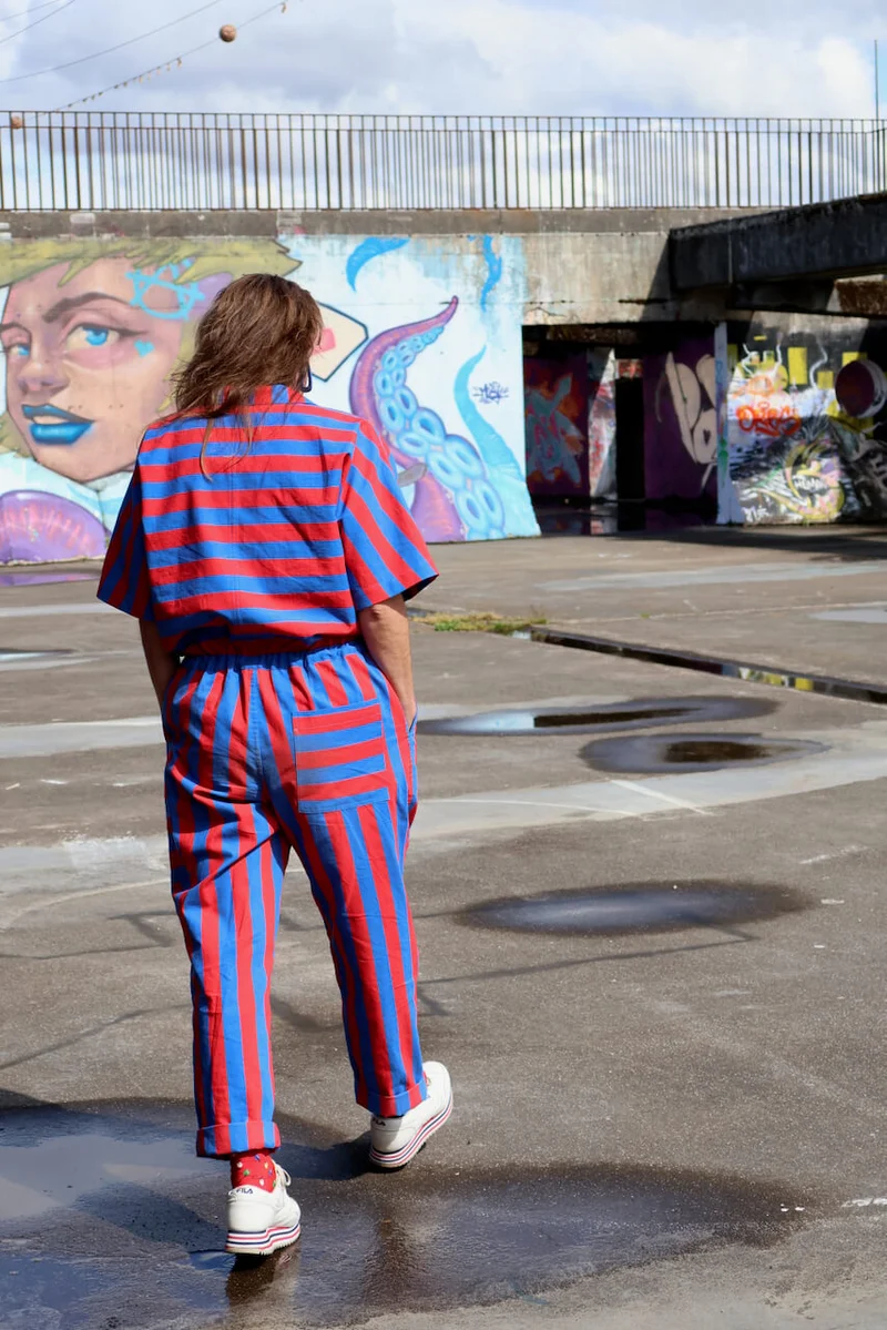 No87 Overall mit T-Ärmel + Taschen
