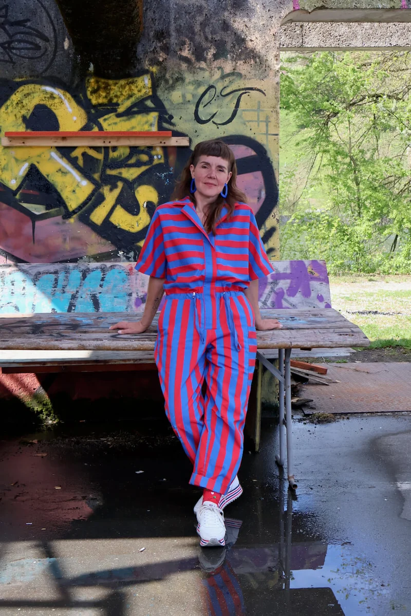 No87 Overall mit T-Ärmel + Taschen