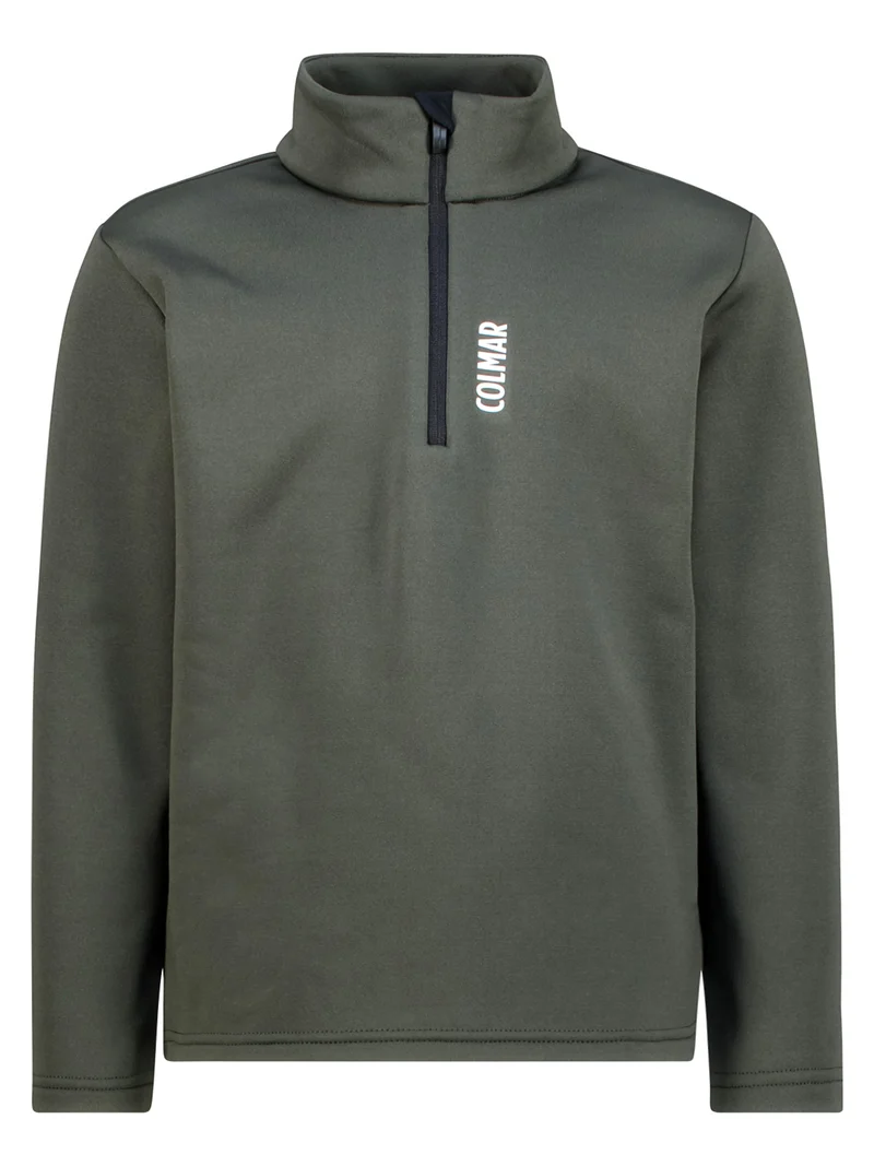 Fleece Pullover Olivgrün