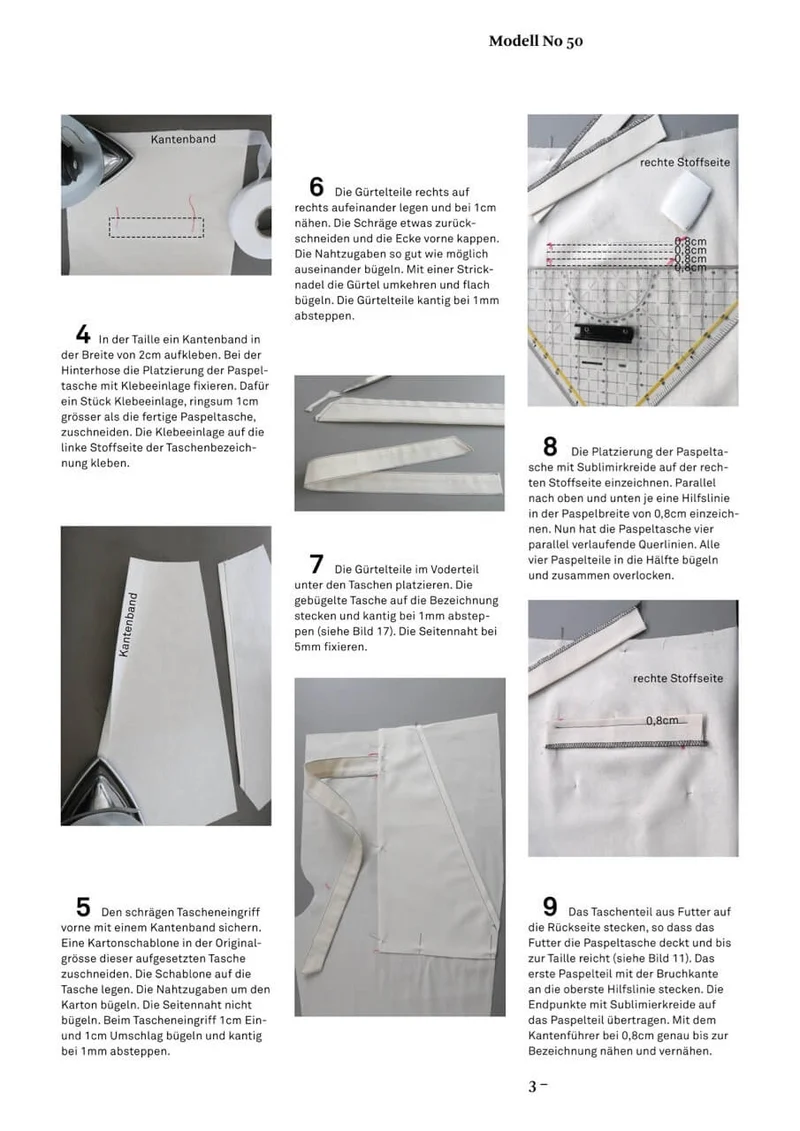 No50 Schnittmuster Paperbag Hose