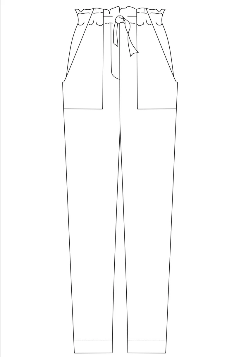 No50 Schnittmuster Paperbag Hose