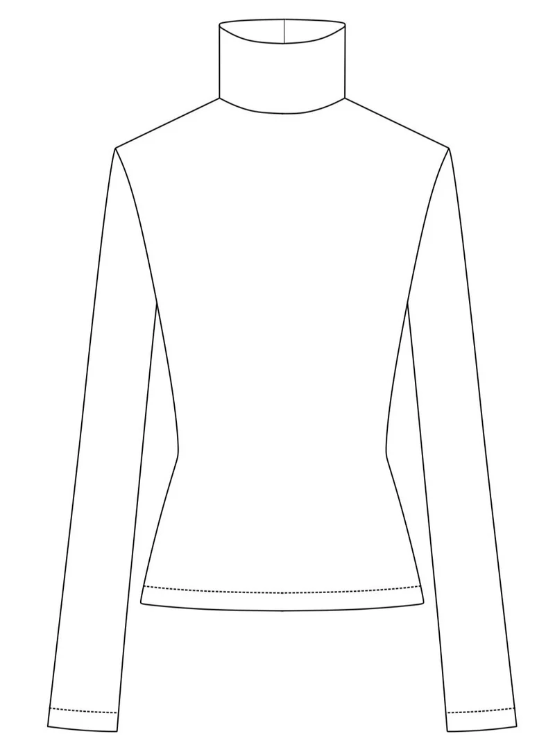 No53 Schnittmuster Rollkragenshirt