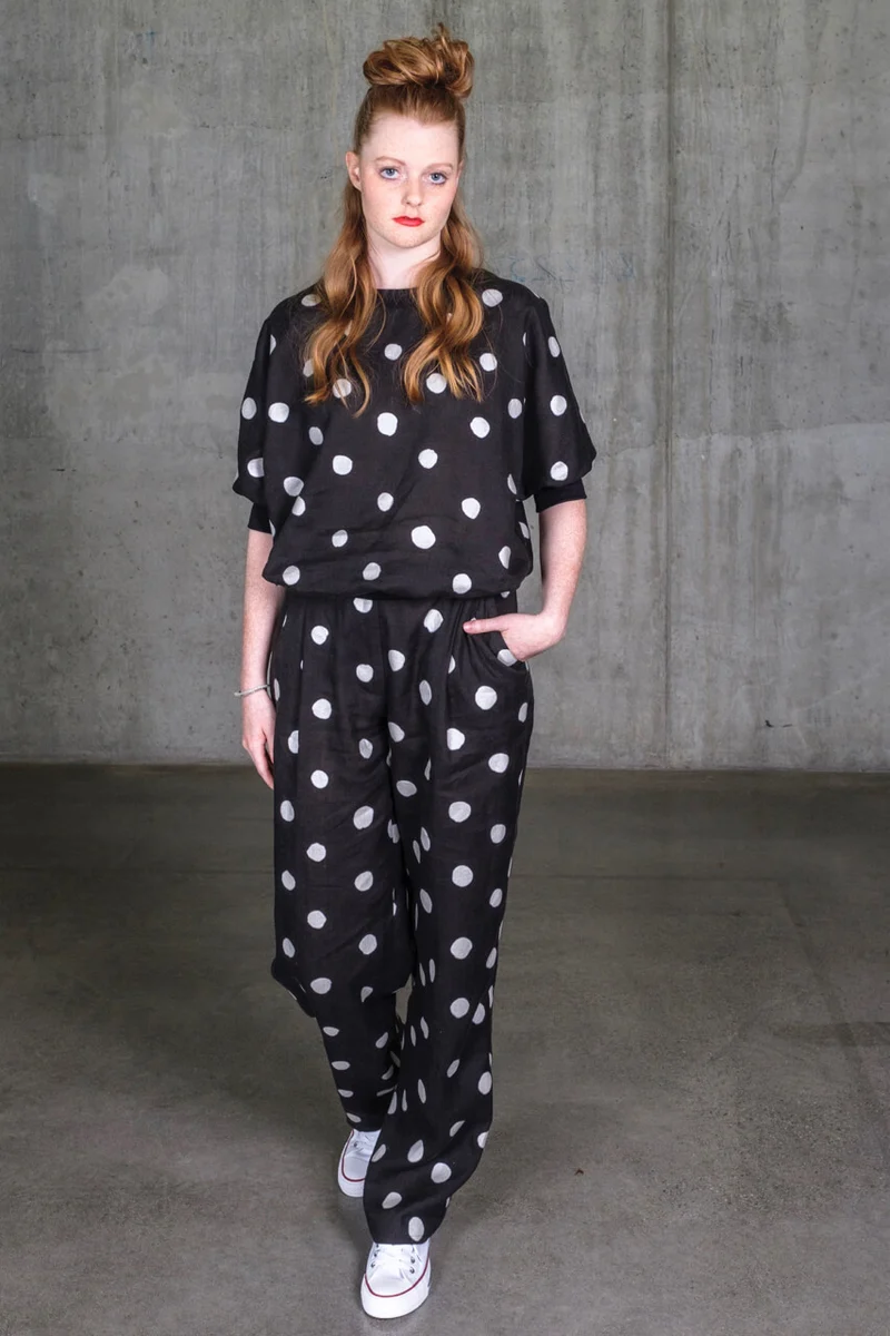 No43 weite Bundfaltenhose