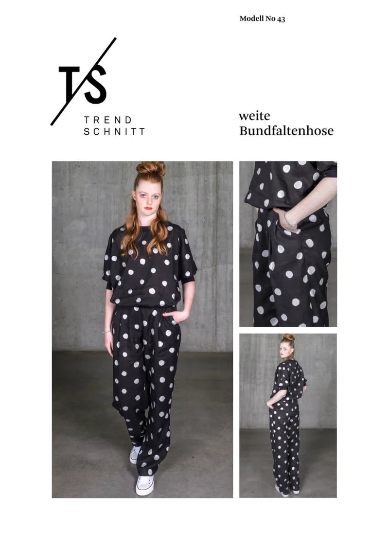 No43 weite Bundfaltenhose
