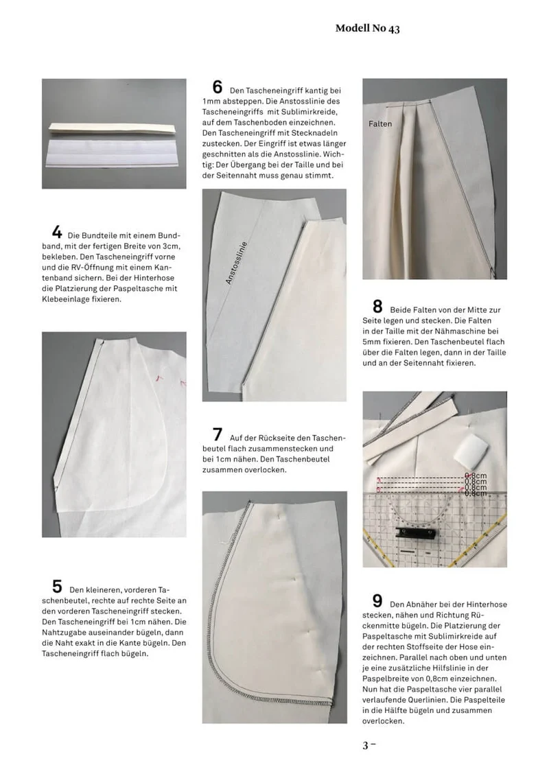 No43 weite Bundfaltenhose