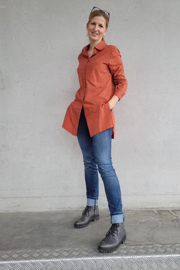 No19 Bluse mit Seitenschlitzen