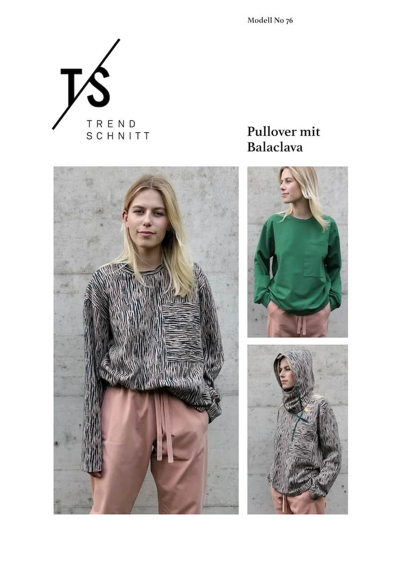 No76 Pullover mit Balaclava