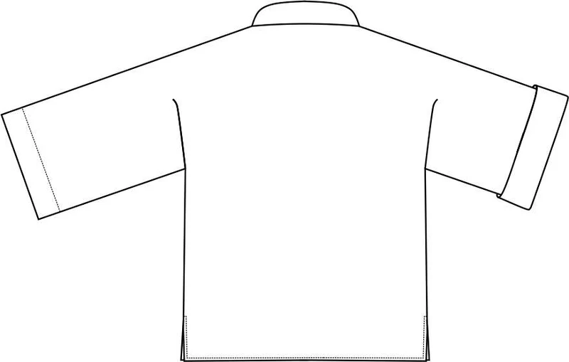 No74 Bluse mit T-Ärmel und Stehkragen