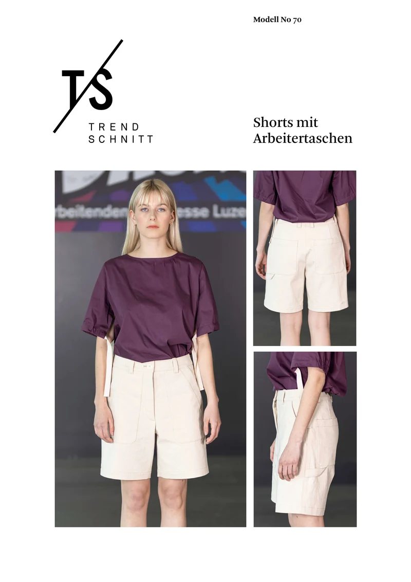 No70 Shorts mit Arbeitertaschen