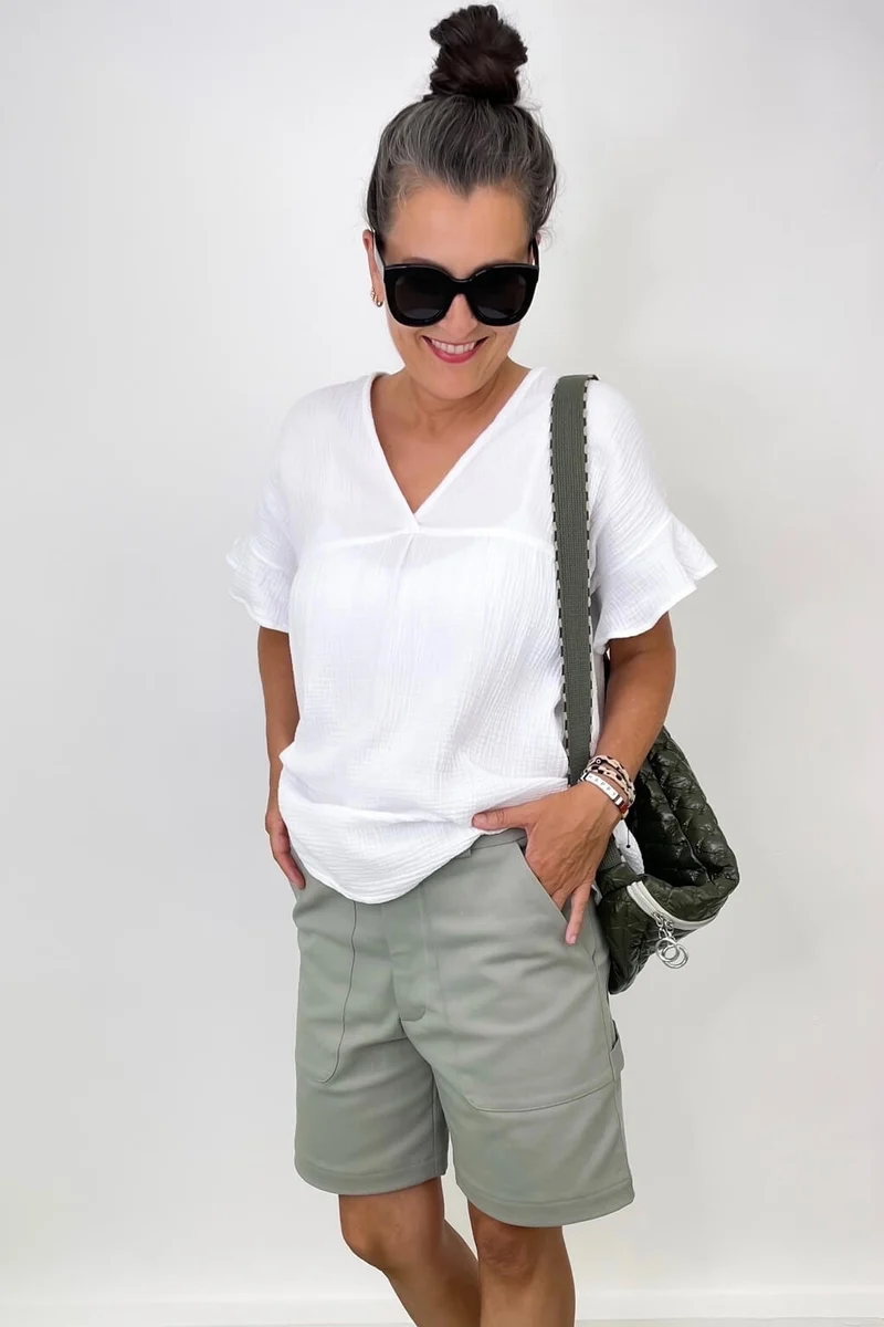 No70 Shorts mit Arbeitertaschen