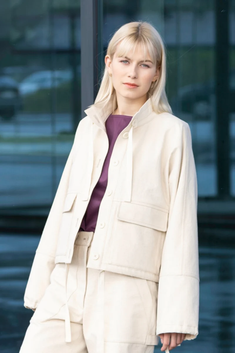 No69a Kragen zu Jacke mit T-Ärmel