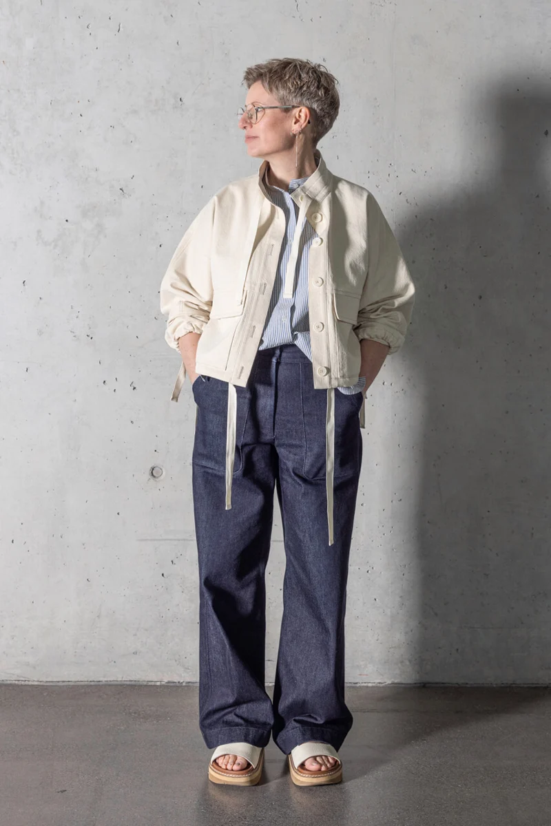 No69a Kragen zu Jacke mit T-Ärmel
