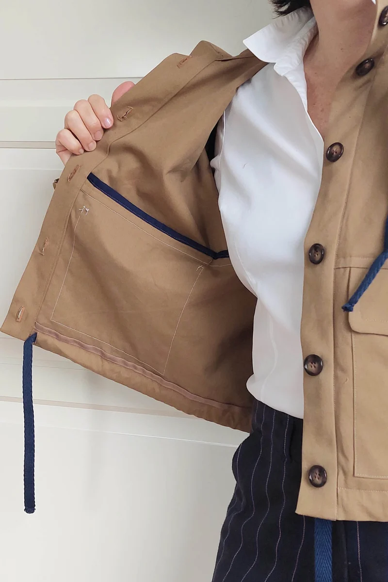 No69a Kragen zu Jacke mit T-Ärmel