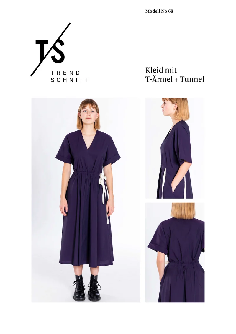 No68 Kleid mit T-Ärmel und Tunnel