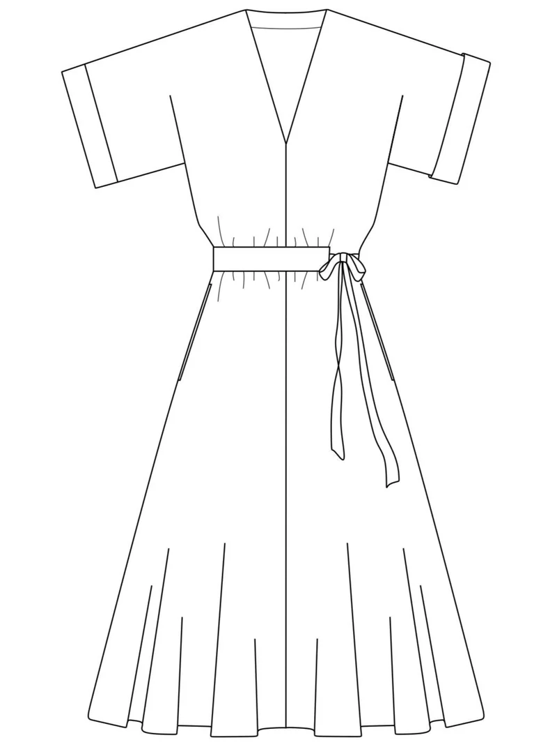 No68 Kleid mit T-Ärmel und Tunnel