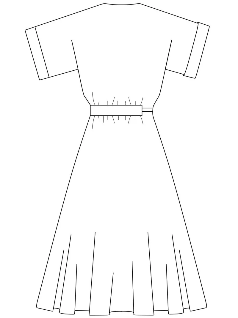 No68 Kleid mit T-Ärmel und Tunnel
