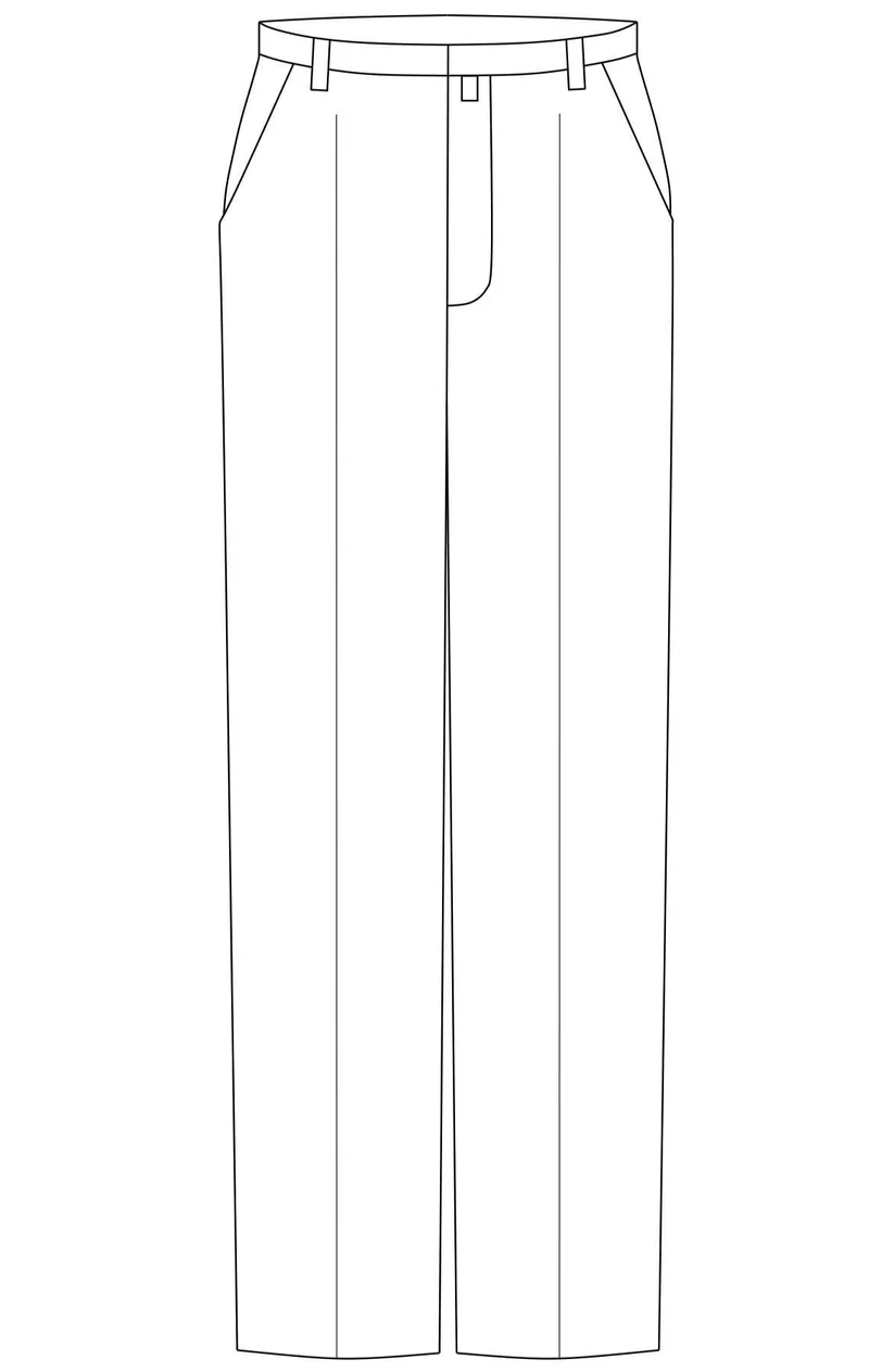 No12 gerade Hose mit Bügelfalt