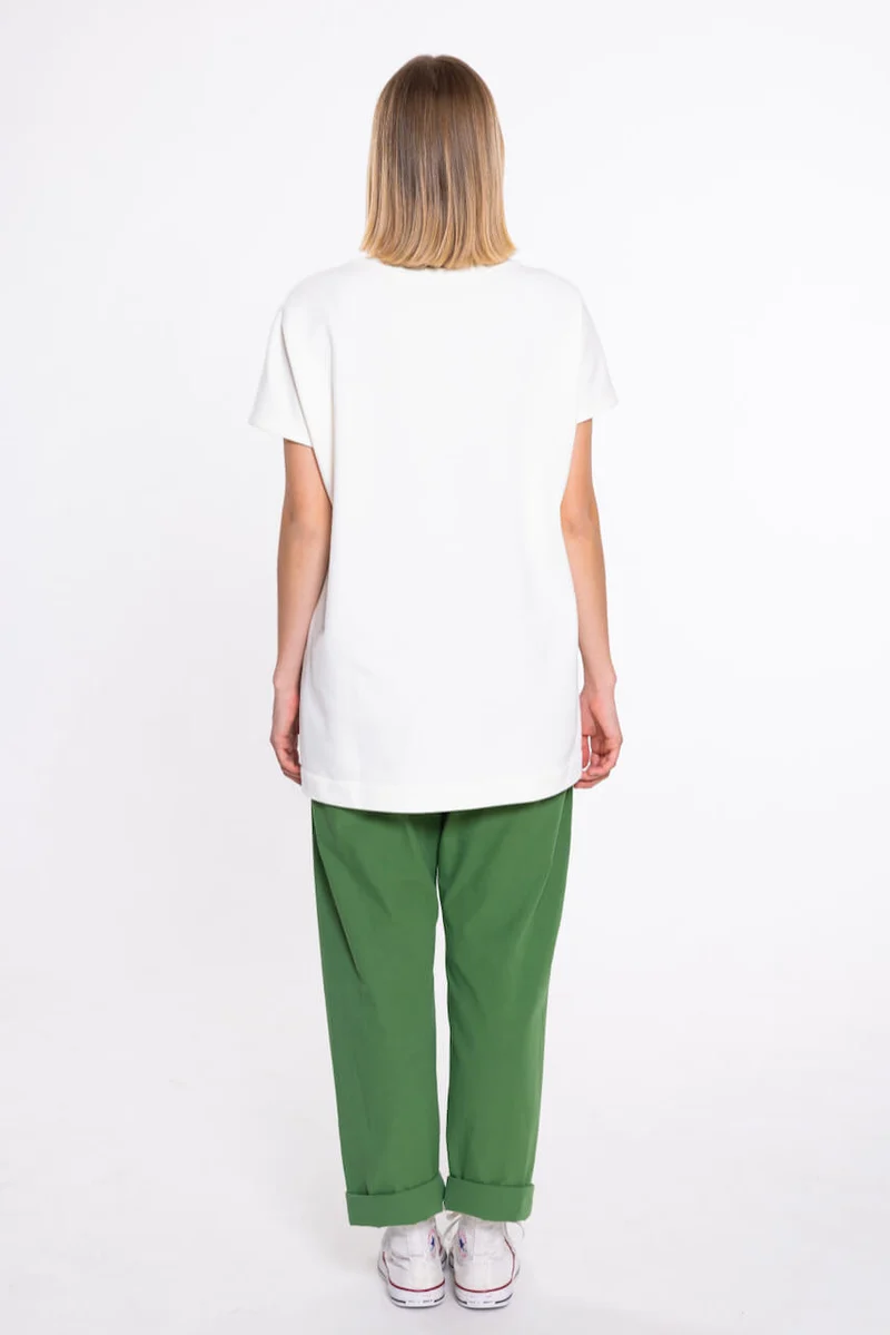 No6 Raglanshirt mit Seitenschlitz