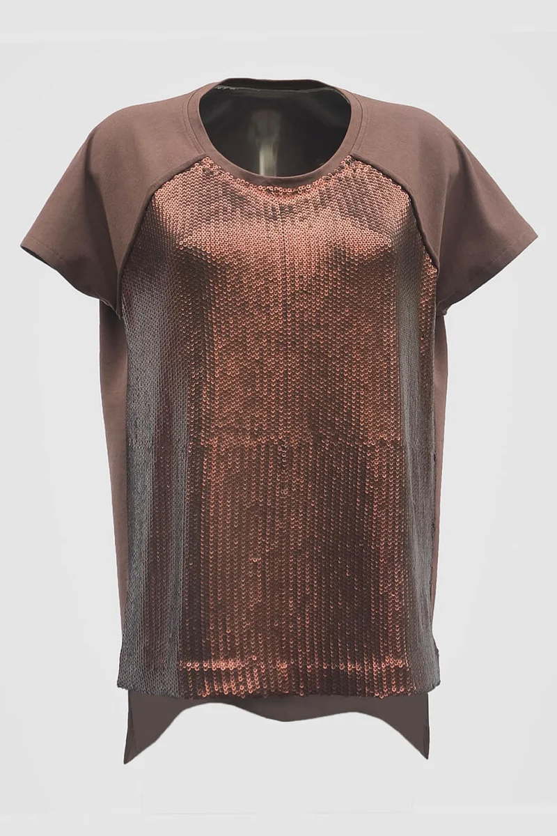 No6 Raglanshirt mit Seitenschlitz