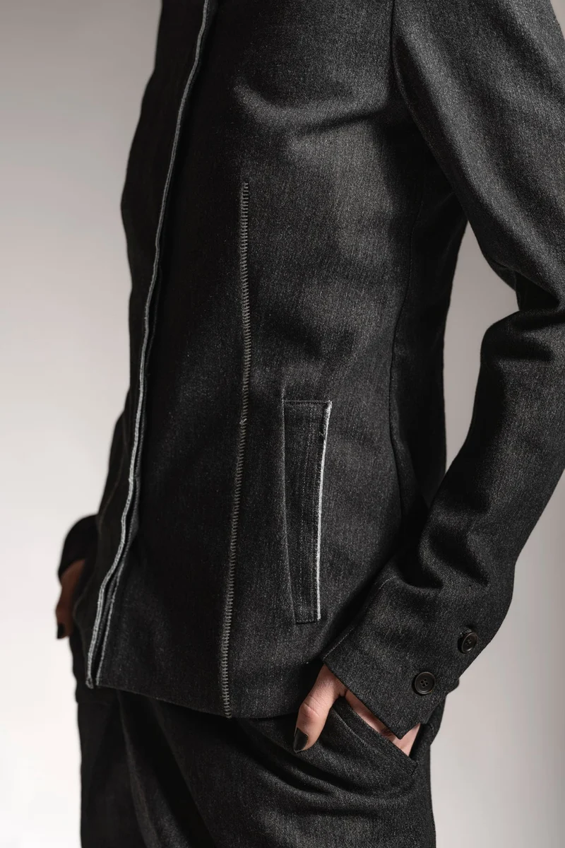 eigensinnig wien | Sontag | Designer Jeansjacke für Damen in Grau
