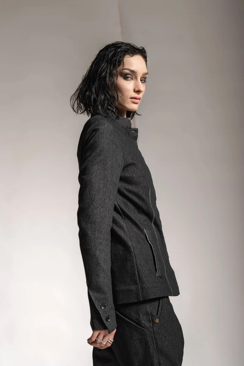 eigensinnig wien | Sontag | Designer Jeansjacke für Damen in Grau