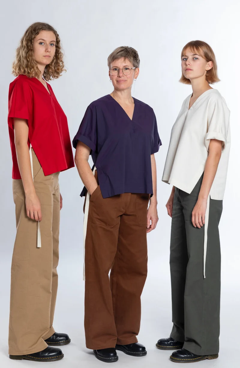 No65 weite Hose mit Taschen