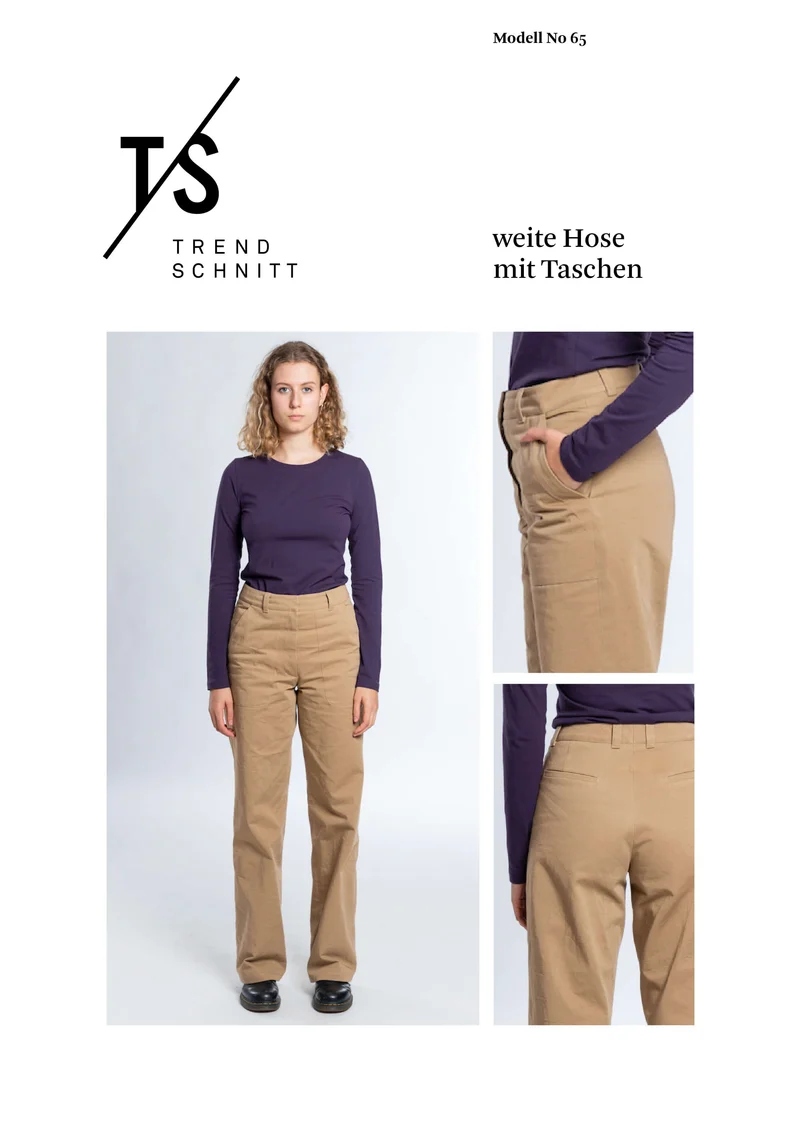 No65 weite Hose mit Taschen